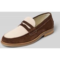 Duke & Dexter Loafer aus echtem Leder in Mittelbraun, Größe 43 von Duke & Dexter