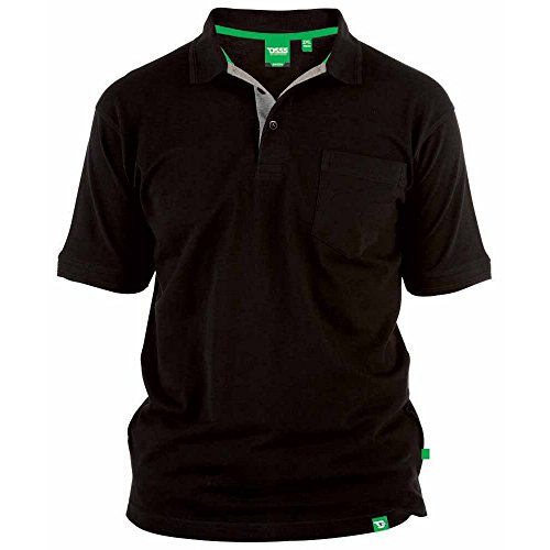 Duke Herren D555 Kingsize Pique-Poloshirt Grant (6XL) (Schwarz) von DUKE