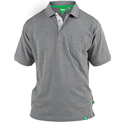 Duke Herren D555 Kingsize Pique-Poloshirt Grant (8XL) (Grau) von Duke