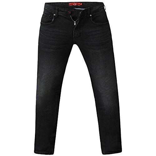 Duke Herren Stretch-Jeans Benson, Tapered Fit, King Size (44L (Jeansgröße)) (Grau Stonewash) von DUKE