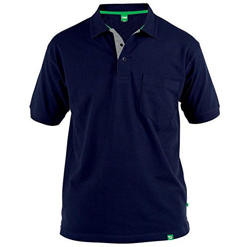 Duke Herren D555 Kingsize Pique-Poloshirt Grant (5XL) (Marineblau) von Duke