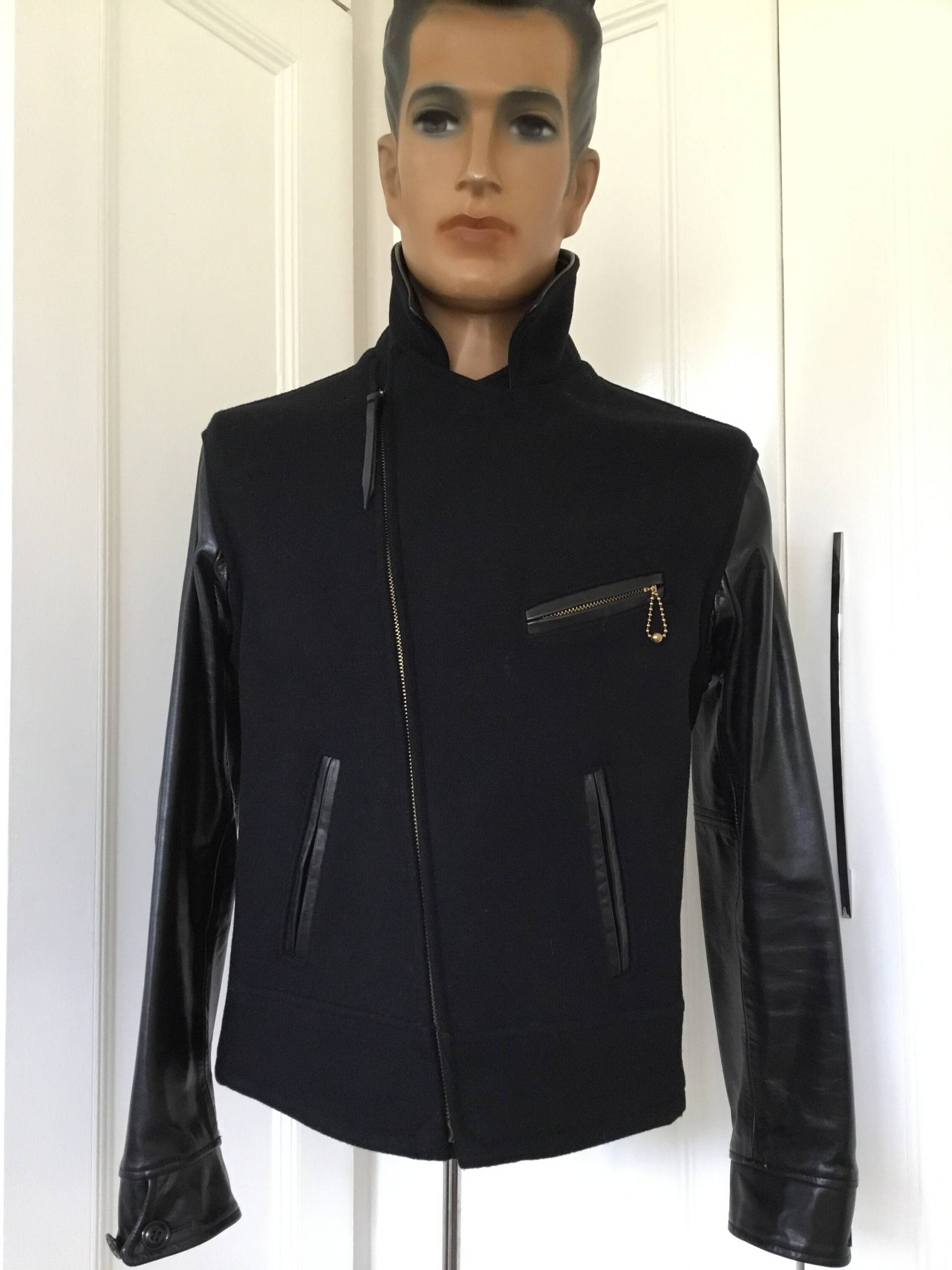 Original Oberbekleidung 1960Er Jahre Wolle & Kunstleder Bikerjacke von DukeClothing