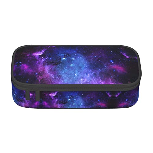 Dulzan Federmäppchen mit violetten Herzen, schlichtes Schreibwaren-Etui, Schule, Uni, Büro, Organizer, niedlich, Blue Galaxy, Einheitsgröße, Koffer von Dulzan