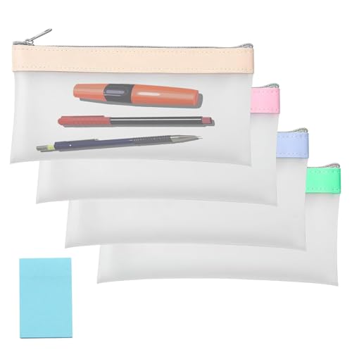 4 Stück Durchscheinend Federmäppchen, Große Kapazität Stiftetaschen für Reisen und Kosmetik, Vielseitig Einsetzbare Etuis, Comes With Sticky Notes, für Schüler und Erwachsene (22x10 cm, Mehrfarbig) 4 Stück Durchscheinend Federmäppchen, Große Kapazität Stiftetaschen für Reisen und Kosmetik, Vielseitig Einsetzbare Etuis, Comes With Sticky Notes, für Schüler und Erwachsene (22x10 cm, Mehrfarbig) von Dumhuts