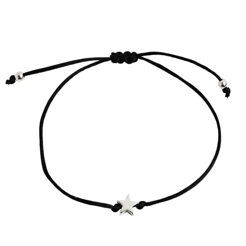 Dumhuts Armband Damen Silber Stern Handgemachtes Armkettchen mit Sternchen Größenverstellbar Inkl, Ideal als Geschenk, Inklusive Schmucksäckchen, Perfekt für Geburtstage und besondere Anlässe von Dumhuts