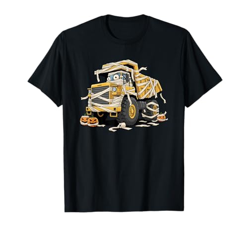 Lustiger Kipplaster Mama Kürbis Halloween Kinder Herren Damen T-Shirt von Dump Truck Lovers Cute Halloween Outfits Boy Girl