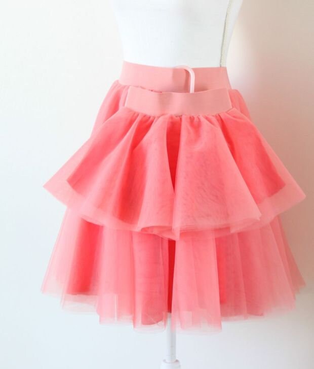 Mommy & Me Coral Tüll Tutu Rock Set Passende Outfits Genäht von DumpiBoutique