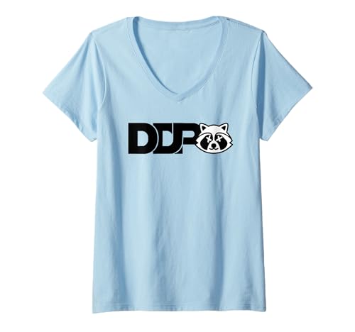 Damen DDP-Logo in Fettschrift T-Shirt mit V-Ausschnitt von Dumpster Diaries Podcast