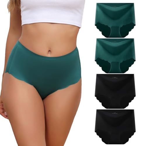 Dumwis Unterhosen Damen,Seamless Slips Damen Unterwäsche Frauen,High Waist Nahtlose Panties,Mehrpack 4Er Pack Hipster Bequeme Ohne Abzeichnen Underwear Women,Damen Taillenslip sportunterwäsche Dumwis Unterhosen Damen,Seamless Slips Damen Unterwäsche Frauen,High Waist Nahtlose Panties,Mehrpack 4Er Pack Hipster Bequeme Ohne Abzeichnen Underwear Women,Damen Taillenslip sportunterwäsche von Dumwis