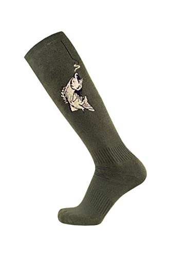 Duna, Herrensocken mit Fisch-Motiv, Jagdsocken, Wandersocken, Freizeitsocken, Arbeitssocken, Outdoorsocken (39-42) von Duna