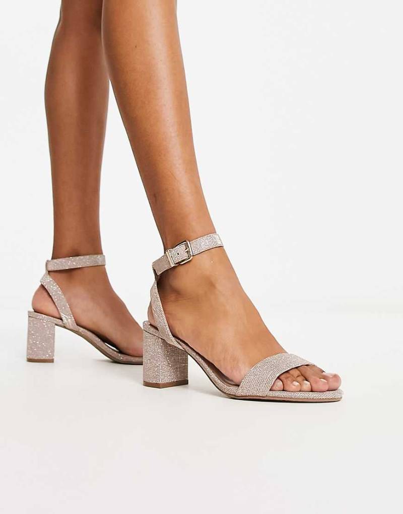 Dune London - Sandaletten in Roségold mit Blockabsatz-Goldfarben von Dune London