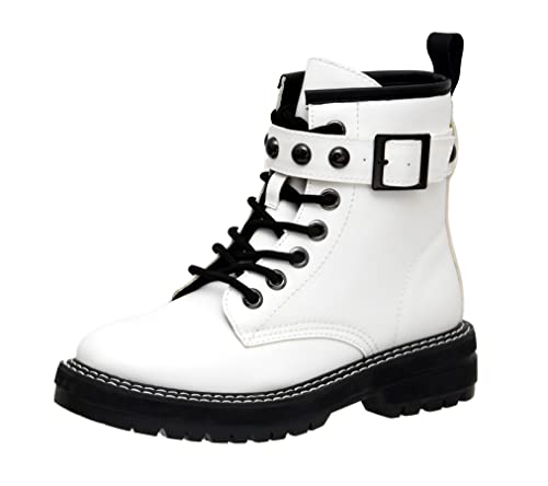 Dunes Cisco Damen Schnürstiefel + Memory Foam, Weiß, 38 EU von Dune London