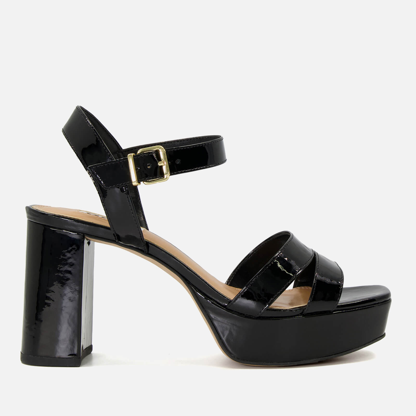 Dune Molten Leather Mid-Platform Sandals - UK 4 von Dune