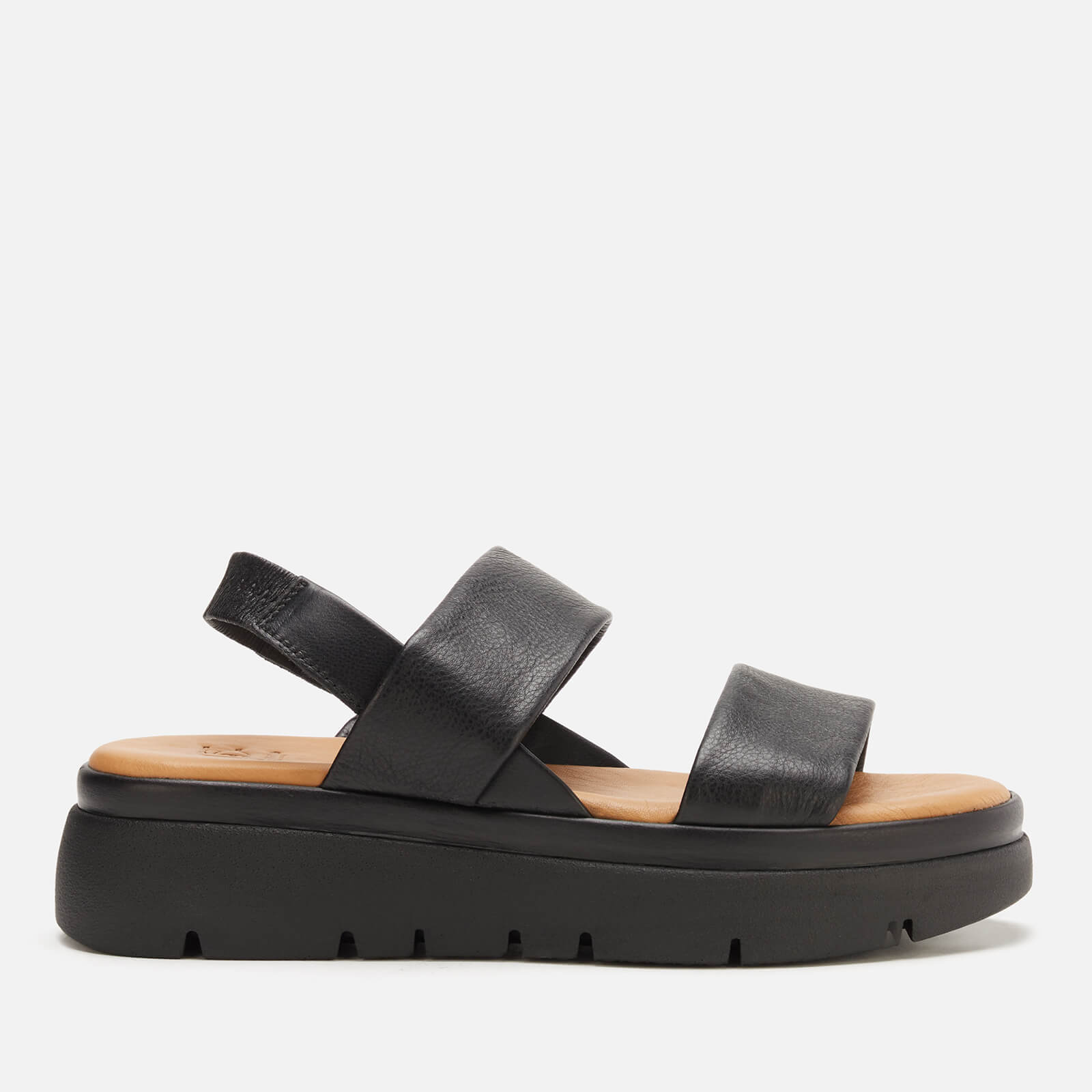 Dune Women's Location Leather Flatform Sandals - Black - UK 3 von Dune