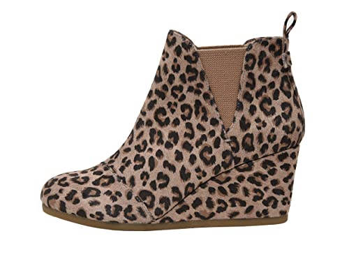 Dunes Damen Zoey Wedge Bootie + weite Weite erhältlich, Leopard, 39 EU von Dunes