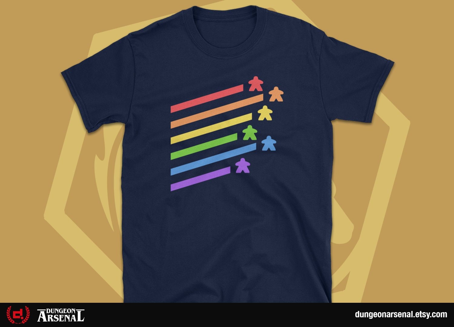 Brettspiele Meeple T-Shirt Meeples Sammler Tshirt Brettspiel Shirt Regenbogen Nerdy Und Geeky Geschenke Für Männer Frauen von DungeonArsenal
