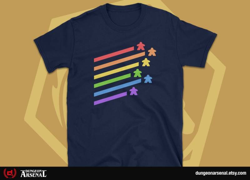 Brettspiele Meeple T-Shirt Meeples Sammler Tshirt Brettspiel Shirt Regenbogen Nerdy Und Geeky Geschenke Für Männer Frauen von DungeonArsenal