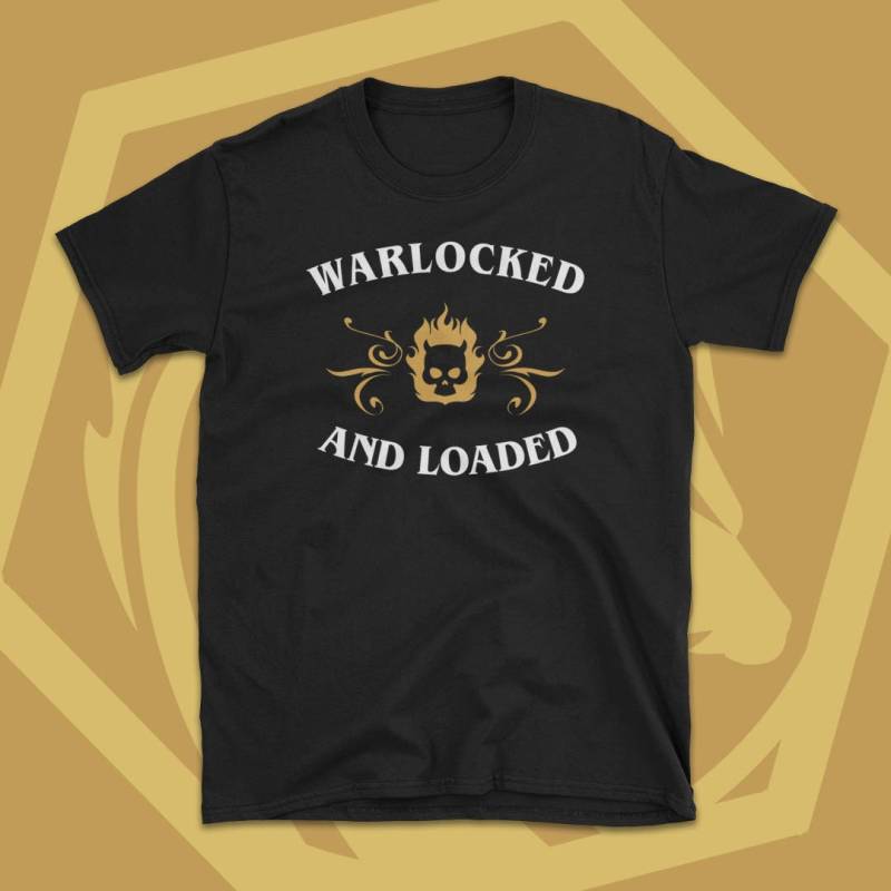 Warlock Warlocked & Loaded Dungeons Dragons Inspiriertes T-Shirt - Dnd D&d Shirt Nerdy Tabletop Rpg Gaming Geschenkidee von DungeonArsenal