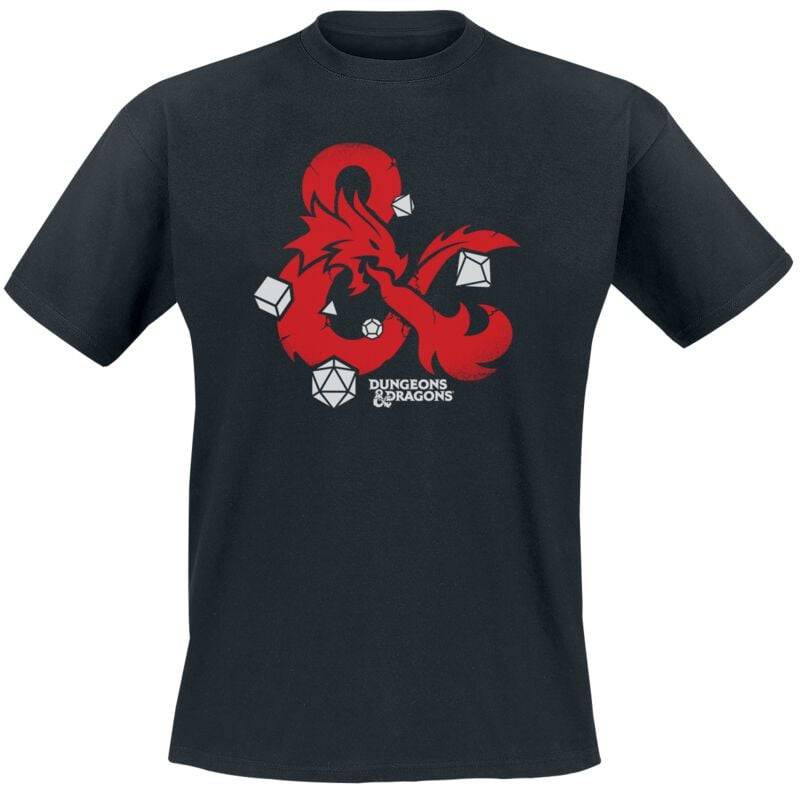 Dungeons and Dragons Dices T-Shirt schwarz in L von Dungeons and Dragons