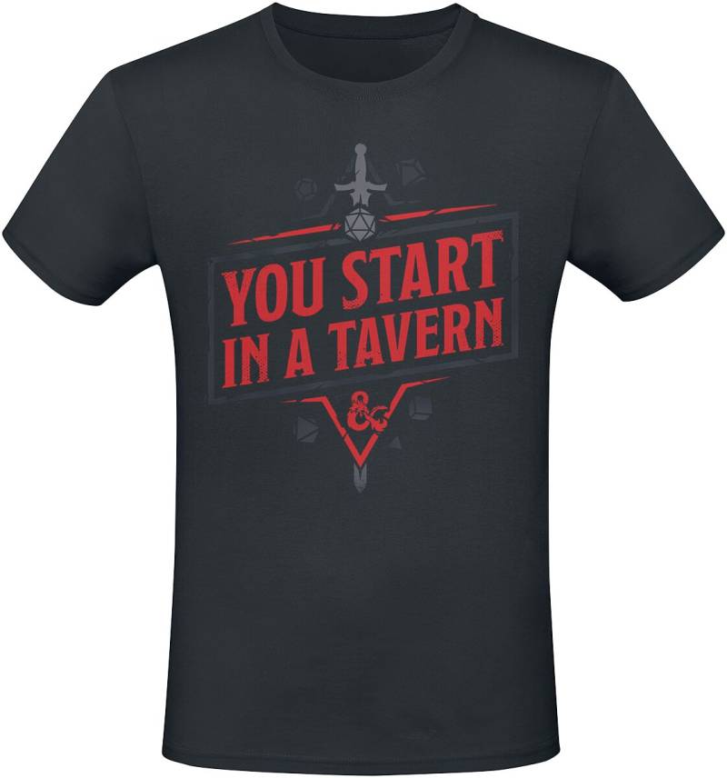 Dungeons and Dragons - Gaming T-Shirt - You Start In A Tavern - S bis XXL - für Männer - Größe XL - schwarz  - EMP exklusives Merchandise! von Dungeons and Dragons