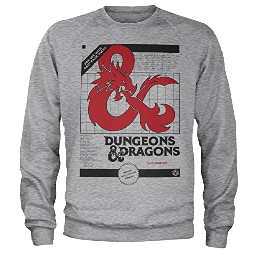 Dungeons & Dragons Offizielles Lizenzprodukt 3 Volume Set Sweatshirt (Heather Gray), X-Large von Dungeons & Dragons