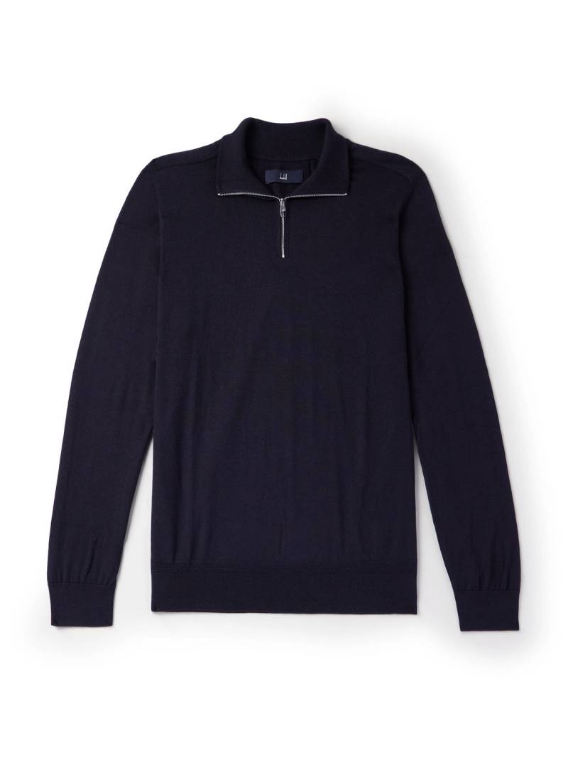 Dunhill - Cashmere Half-Zip Sweater - Men - Blue - XXL von Dunhill