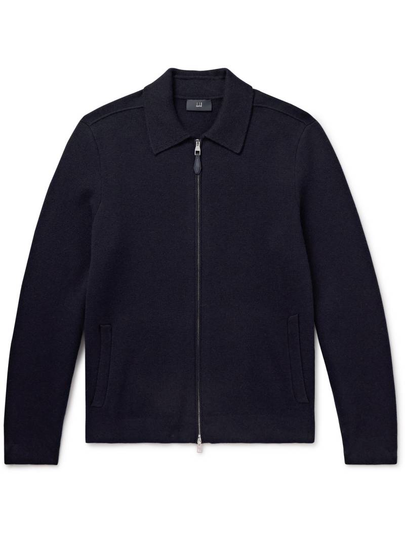 Dunhill - Cotton and Cashmere-Blend Zip-Up Cardigan - Men - Blue - M von Dunhill