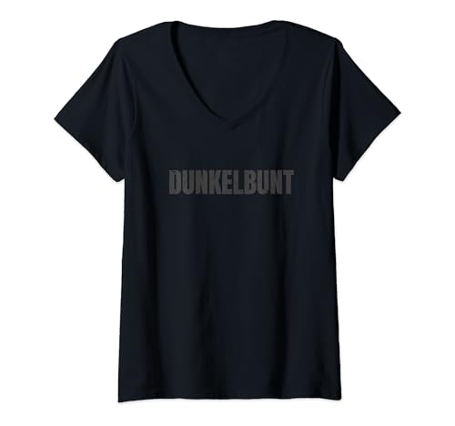 Damen Dunkelbunt wenn schwarz bunt genug ist. Geschenkidee Gothic T-Shirt mit V-Ausschnitt von Dunkelbunt. Denn schwarz ist bunt genug