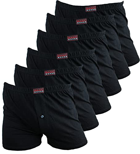 Dunkelstein Boxershorts Herren/Unterhosen Männer - Herren Unterhosen Boxershorts Unterhosen Herren Unterwäsche Herren (6/12 Pack) (black-basic-6er Pack 4XL) von Dunkelstein