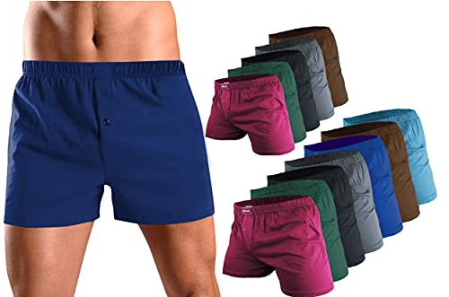 Dunkelstein Boxershorts Herren/Unterhosen Männer - Herren Unterhosen Boxershorts Unterhosen Herren Unterwäsche Herren (6/12 Pack) (Regular, 5200 12er Pack Mehrfarbig) von Dunkelstein