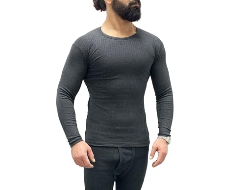 Dunkelstein Winter Thermo Unterhose Herren Thermohose angeraut gefüttert Unterhemd Anthrazit 4XL von Dunkelstein