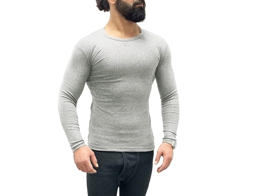 Dunkelstein Winter Thermo Unterhose Herren Thermohose angeraut gefüttert Unterhemd grau 4XL von Dunkelstein