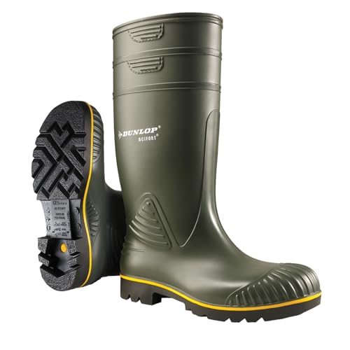 Dunlop Protective Footwear, A442631, Acifort Heavy Duty Full Safety, Grün Foncé/Rouge, Größe 49 EU von DUNLOP
