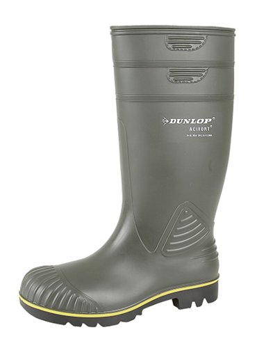 Dunlop Protective Footwear Acifort Heavy Duty full safety Unisex-Erwachsene Gummistiefel, Grün, 39 von DUNLOP