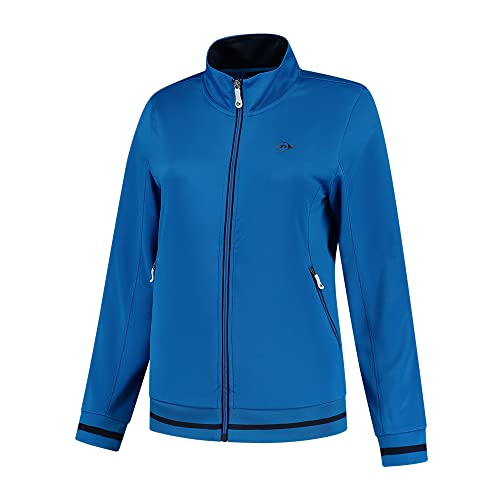 DUNLOP Damen CLUB KNITTED JACKET, Sport Tennis Jacke, Blau von DUNLOP