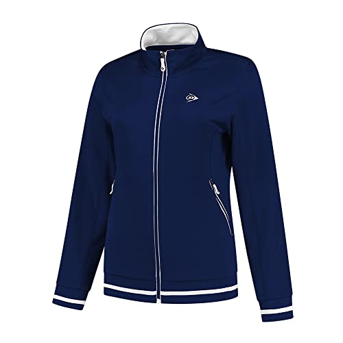 DUNLOP Damen CLUB KNITTED JACKET, Sport Tennis Jacke, Navy von DUNLOP