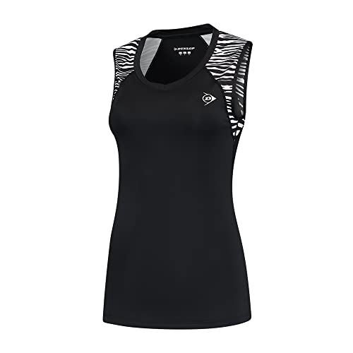 DUNLOP Sports Damen Ladies Game Tank Top Tennis Shirt, Schwarz, M EU von DUNLOP