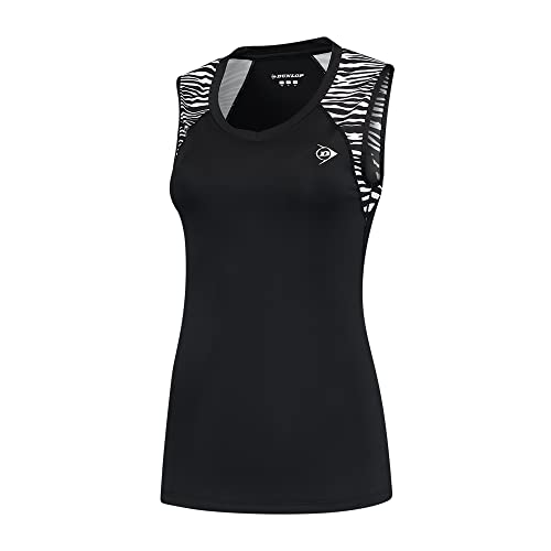 DUNLOP Damen GAME TANK TOP, Sport Tennis Trägershirt, Schwarz von DUNLOP