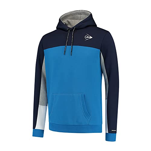 DUNLOP ESSENTIALS HOODED SWEAT, Sport Tennis Pullover, Navy/Blau von DUNLOP