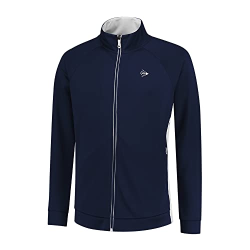 DUNLOP Herren CLUB KNITTED JACKET, Sport Tennis Jacke, Navy/Weiß von DUNLOP