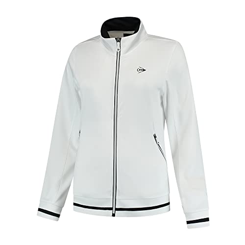 DUNLOP Mädchen CLUB KNITTED JACKET, Sport Tennis Jacke, Weiß von DUNLOP