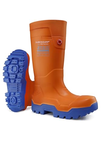 DUNLOP Unisex FieldPRO Construction Boot, Orange Blue, 40 EU von DUNLOP