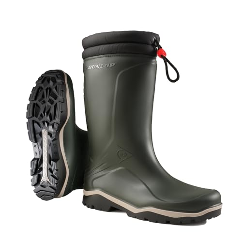 Gummistiefel Dunlop Blizzard, mit Fleece gefüttert, isoliert bis -15°C, Grün - grün - Größe: 44 EU von DUNLOP