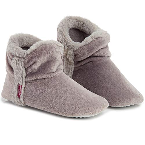 Dunlop . Slipper, Stiefelie Hausschuhe Drinnen Draußen, Geschenk Für Frauen,Hellgrau, EU 40 von DUNLOP