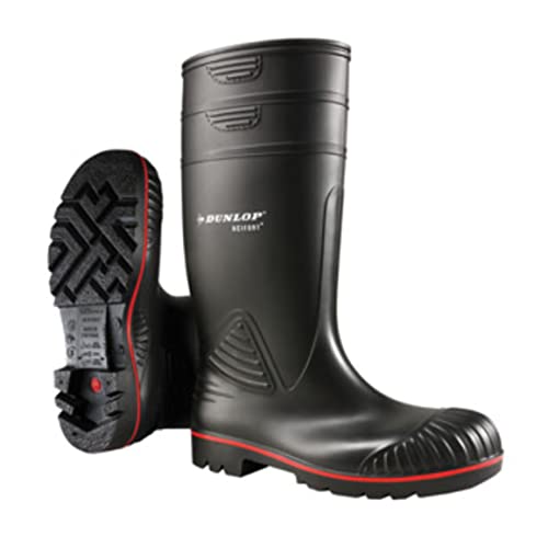 Dunlop Protective Footwear, A442031, Acifort Heavy Duty Full Safety, Schwarz/Rot, Größe 48 EU von DUNLOP