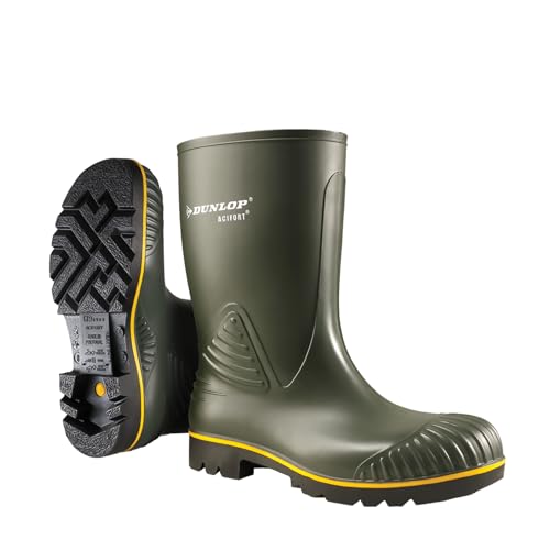DUNLOP Acifort Heavy Duty Calf Gummistiefel, Grün, 47 EU von DUNLOP