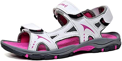 Dunlop Damen-Trekking-Sandalen mit flachem Zehenbereich, - Weiß/Fuchsia. - Größe: 40 EU Dunlop Damen-Trekking-Sandalen mit flachem Zehenbereich, - Weiß/Fuchsia. - Größe: 40 EU von Dunlop