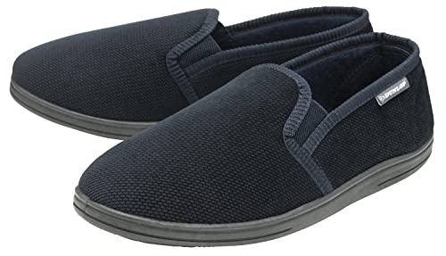 Dunlop Hausschuhe für Herren Memory Foam Indoor Home Schlafzimmer Bequeme Fleece, navy, 42 EU Dunlop Hausschuhe für Herren Memory Foam Indoor Home Schlafzimmer Bequeme Fleece, navy, 42 EU von DUNLOP