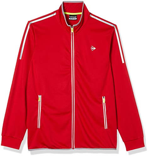 Dunlop Herren Club Line Men Knitted Jacket, Rot/Weiß, XXL von DUNLOP
