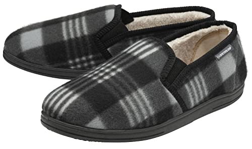 DUNLOP Dunlop Hausschuhe für Herren, Memory-Schaum, Innenbereich, Schlafzimmer, bequemes Fleece, anthrazit, 44 EU DUNLOP Dunlop Hausschuhe für Herren, Memory-Schaum, Innenbereich, Schlafzimmer, bequemes Fleece, anthrazit, 44 EU von DUNLOP